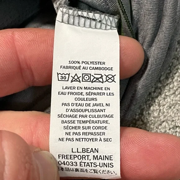 L.L. Bean Gray Ribbed Crewneck with Green Trim - Picture 8 of 16